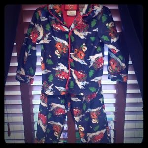 2 piece cars flannel pj set